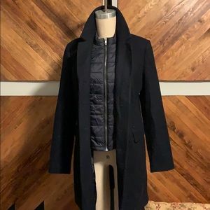 Tommy Hilfiger Wool Trench Coat Navy